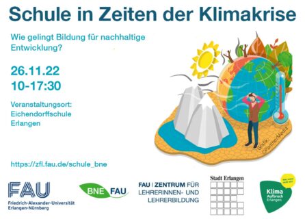 Zum Artikel "Schule in Zeiten der Klimakrise – Präsenzveranstaltung am 26. November 2022 in Erlangen"